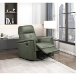 Picture of Genuine Leather Swivel Glider Reclining Chair