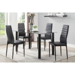 Picture of White/Black faux leather Dining Chair