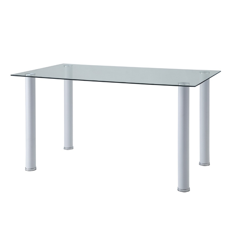 Picture of 55" White/Black glass top Dining Table