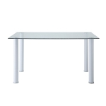 Picture of 55" White/Black glass top Dining Table