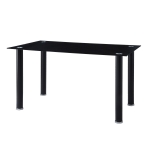 Picture of 55" White/Black glass top Dining Table