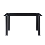 Picture of 55" White/Black glass top Dining Table