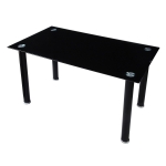 Picture of 55" White/Black glass top Dining Table