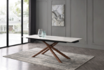 Picture of 71-83-95" and 63-75-87" Extendable Marble Dining Table