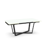 Picture of Charlie Extendable table Glass and Wood Customized Dining Table