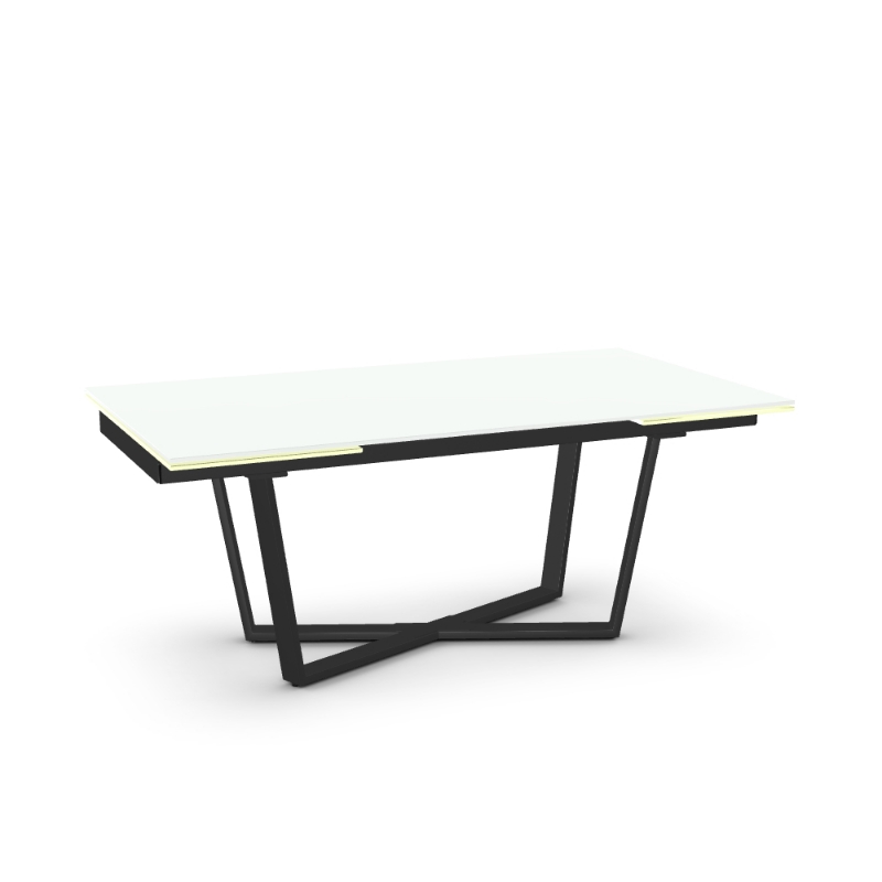 Picture of Charlie Extendable table Glass and Wood Customized Dining Table