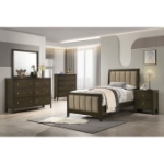 Picture of Dark Cocoa Brown 5pc Bedroom Set with Twin Bed