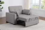 Picture of Grey/Beige Convertible Sleeper Sofa Bed