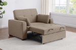 Picture of Grey/Beige Convertible Sleeper Sofa Bed