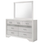 Picture of White/Black 7-drawer Dressers and Mirrors