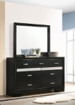 Picture of White/Black 7-drawer Dressers and Mirrors