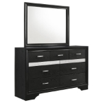 Picture of White/Black 7-drawer Dressers and Mirrors