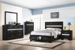 Picture of White/Black 7-drawer Dressers and Mirrors