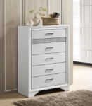 Picture of White/Black 5 Drawer 34.25" Chest