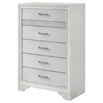 Picture of White/Black 5 Drawer 34.25" Chest