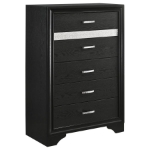 Picture of White/Black 5 Drawer 34.25" Chest