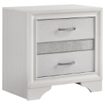 Picture of White/Black 2 Drawer Nightstand