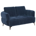 Picture of Blue Upholstered Modern Track Arm Loveseat