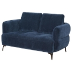 Picture of Blue Upholstered Modern Track Arm Loveseat