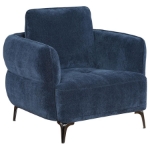 Picture of Blue Upholstered Modern Track Arm Chair