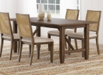 Picture of 76-94" inch Extendable Light Brown Wood Dining Table