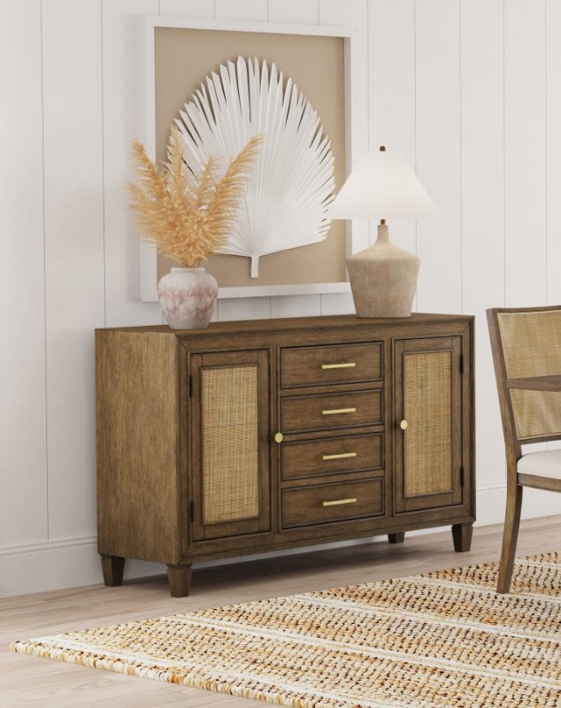 Picture of 56" Light Brown Sideboard Buffet