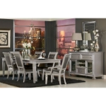 Picture of 78" - 96" Extendable Silver finish Dining Table