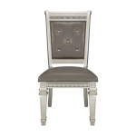 Picture of Silver finish Dining Side Chair and Arm Chair