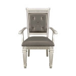 Picture of Silver finish Dining Side Chair and Arm Chair