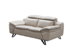 Picture of Genuine Leather Light Grey Loveseat