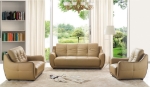 Picture of Genuine Leather Beige Loveseat