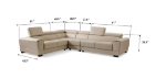 Picture of Genuine Leather Light Beige Sectional