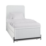 Picture of White and Taupe Twin Trundle Bed