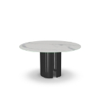 Picture of Rachel Glass, Stone/Marble and Wood Customized Dining Table