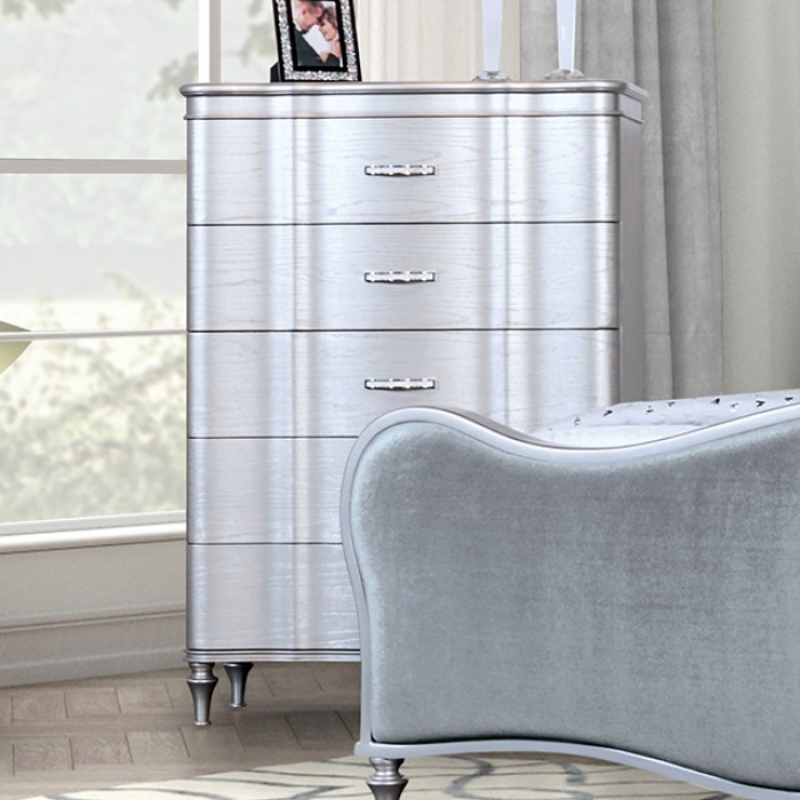 Picture of 36" Silver or Black 5 Drawer Chest