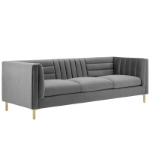 Picture of Gray or Light Blue Velvet Sofa