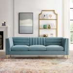 Picture of Gray or Light Blue Velvet Sofa