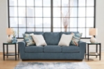 Picture of Beige or Dark Blue Sofa, Loveseat and Chair