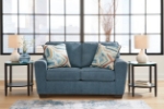 Picture of Beige or Dark Blue Sofa, Loveseat and Chair