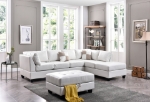 Picture of White/Gray/Black Faux Leather Sectional