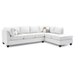 Picture of White/Gray/Black Faux Leather Sectional