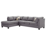 Picture of White/Gray/Black Faux Leather Sectional