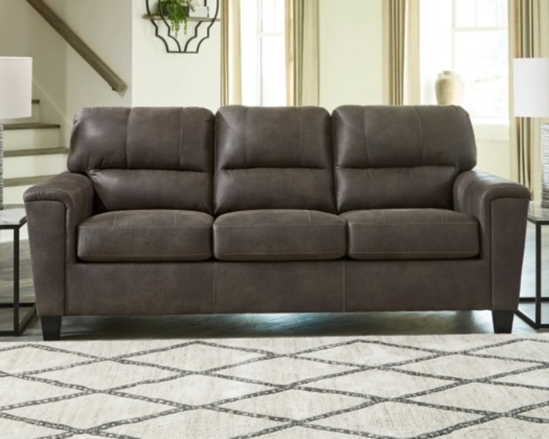 Picture of Dark Brown or Taupe Leather Sofa