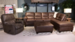 Picture of Dark Brown or Taupe Leather Loveseat