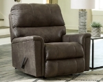 Picture of Dark Brown or Taupe Leather Sofa, Loveseat and Recliner