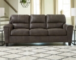 Picture of Dark Brown or Taupe Leather Sofa Sleeper