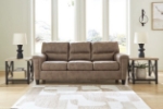 Picture of Dark Brown or Taupe Leather Sofa Sleeper