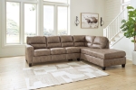 Picture of Taupe Leather Sectional