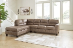 Picture of Taupe Leather Sectional