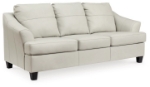 Picture of Coconut White/Gray Leather Sofa